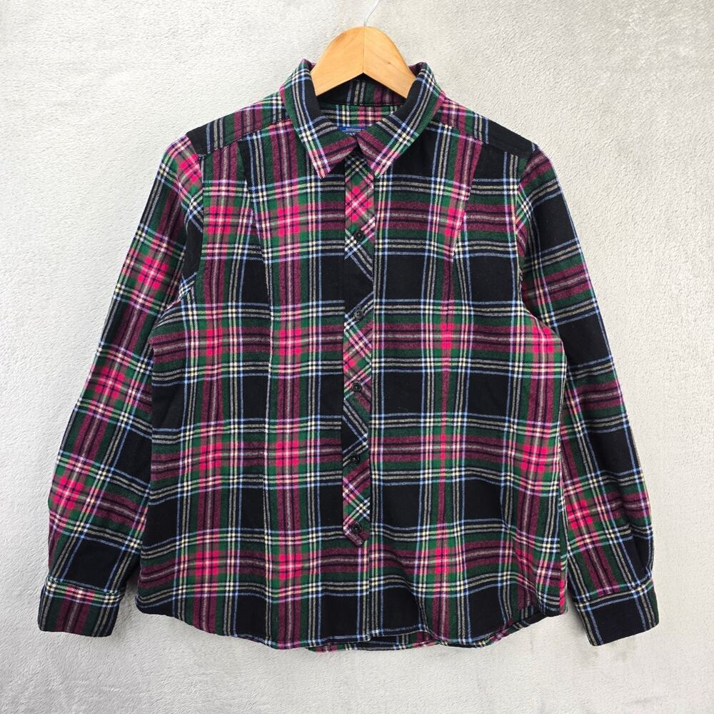 Pendleton Shirt Womens Large Multicolor Plaid Long Sleeve Button Up Wool Flannel